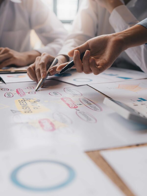 Business consulting meeting and brainstorming new business solutions.